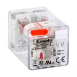 HR702CA110 Przekaźnik przemysłowy ze wskaźnikiem LED i przyciskiem mechanicznym, sterowanie 110VAC, 2C/O, 10A, do gniazd 8 pinowych HR7XS1