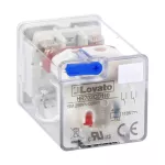 HR702CD110 Przekaźnik przemysłowy ze wskaźnikiem LED i przyciskiem mechanicznym, sterowanie 110VDC, 2C/O, 10A, do gniazd 8 pinowych HR7XS1
