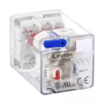 HR703CD048 Przekaźnik przemysłowy ze wskaźnikiem LED i przyciskiem mechanicznym, sterowanie 48VDC, 3C/O, 10A, do gniazd 11 pinowych HR7XS2
