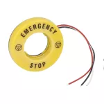 LPXDAU115230 Podświetlany dysk fi60mm, zasilanie 220-240VAC, opis: EMERGENCY STOP