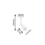 Reflektor na szynoprzewód URail DECO SYSEMS DIM E14 max.20W 230V biały RAL9003 / metal