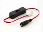 LED line złączka do taśm LED CLICK CONNECTOR pojedyncze 8 mm 2 PIN z przewodem do gniazda DC oraz włącznikiem