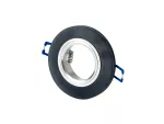 LED line Oprawa szklana okrągła czarna 90x26x10mm mrożona GLIKKA