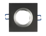 LED line Oprawa szklana kwadrat czarna 90x25x10mm mrożona GLIKKA