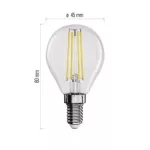 Żarówka LED Filament Mini Globe / E14 / 6 W (60 W) / 810 lm / neutralna biel