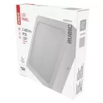 Panel LED natynkowy RUBIC 2w1, kwadrat, biały, 24W, naturalna biel