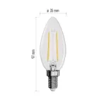 Żarówka LED Filament świeczka / E14 / 1,8 W (25 W) / 250 lm / neutralna biel