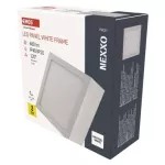 Panel LED natynkowy NEXXO, kwadrat, biały, 7,6W,neutralna biel