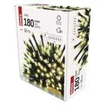 Lampki choinkowe Classic 180 LED 18m ciepła biel, zielony przewód, IP44, timer