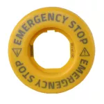 EMAS Pierścień podświetlający do przycisków awaryjnych z opisem EMERGENCY STOP, światło ciągłe, żółty