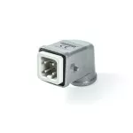 EMAS Pokrywa metalowa z męskim wejściem, 4 pin, 10 A, boczne przyłączenie
