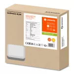 Oprawa ścienna SURFACE SLIM SQ 200 P 10W 830 IP65 EUE  LEDV
