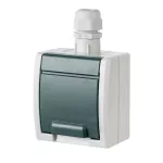 AQUANT gniazdo natynkowe pojedyncze z uziemieniem 2P+Z IP 65 - kolor szary 7035/7043