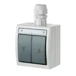 AQUANT łącznik natynkowy zwierny żaluzjowy IP 65 - kolor szary 7035/7043
