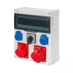 RS rozdzielnica siłowa 13-modułów wyłącznik 0/1 2X2P+Z, 3P+N+Z 16A, 3P+N+Z 32A N/T IP 44 - kolor szary