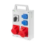 RS rozdzielnica siłowa wyłącznik 0/1 2X2P+Z, 3P+N+Z 16A, 3P+N+Z 32A N/T IP 44 - kolor szary