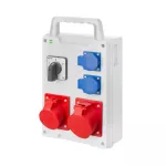 RS rozdzielnica siłowa wyłącznik L/P 2X2P+Z, 3P+N+Z 16A, 3P+N+Z 32A N/T IP 44 - kolor szary