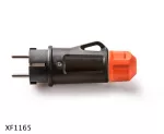 RED WT1 Wtyczka z dławikiem IP54 2P+Z 16A/250V czarny