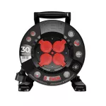 PB-EXT/30M/3X2,5/H07BQ-F Przedłużacz bębnowy EXTREME LINE; 4x2p+Z; IP44; 16A; H07BQ-F; 3x2,5; 30m; CZARNY