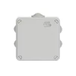 WB1SL0821A00 puszka szara bez dławików, ze śrubami z tworzywa, IP55, II klasa, 100x100x80mm (WxSxG) | pusta | pokrywa pełna | GWT=650