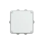 WB1SL0821A00 puszka szara bez dławików, ze śrubami z tworzywa, IP55, II klasa, 100x100x80mm (WxSxG) | pusta | pokrywa pełna | GWT=650