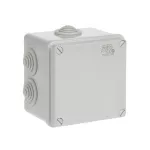 WB1SL0821A00 puszka szara bez dławików, ze śrubami z tworzywa, IP55, II klasa, 100x100x80mm (WxSxG) | pusta | pokrywa pełna | GWT=650
