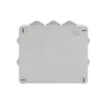 WB1SL0824A00 puszka szara bez dławików, ze śrubami z tworzywa, IP55, II klasa, 135x160x77mm (WxSxG) | pusta | pokrywa pełna | GWT=650