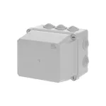 WB1SL0830A00 puszka szara bez dławików, ze śrubami z tworzywa, IP55, II klasa, 135x160x150mm (WxSxG) | pusta | pokrywa pełna | GWT=650
