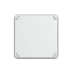 WB1SL0820A00 puszka szara bez dławików, ze śrubami z tworzywa, IP65, II klasa, 100x100x50mm (WxSxG) | pusta | pokrywa pełna | GWT=650