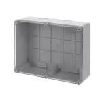 WB1SL0820A00 puszka szara z dławikami, ze śrubami z tworzywa, IP65, II klasa, 240x310x110mm (WxSxG) | pusta | pokrywa transparentna | GWT=650