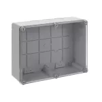 WB1SL0820A00 puszka szara z dławikami, ze śrubami z tworzywa, IP65, II klasa, 240x310x110mm (WxSxG) | pusta | pokrywa transparentna | GWT=650