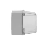 WB1SL0820A00 puszka szara bez dławików, ze śrubami z tworzywa, IP65, II klasa, 135x160x150mm (WxSxG) | pusta | pokrywa transparentna | GWT=650
