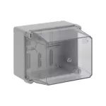 WB1SL0820A00 puszka szara bez dławików, ze śrubami z tworzywa, IP65, II klasa, 135x160x150mm (WxSxG) | pusta | pokrywa transparentna | GWT=650