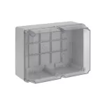 WB1SL0820A00 puszka szara bez dławików, ze śrubami z tworzywa, IP65, II klasa, 240x310x160mm (WxSxG) | pusta | pokrywa transparentna | GWT=650