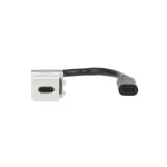 0229/12-500 | keystone USB-C 3.1 z pigtailem, biały | Rutenbeck