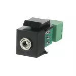 0229/43-500 | keystone audio 3.5mm czarny | Rutenbeck