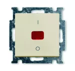1020/2 UCK-92-507 WYŁĄCZNIK Z KLAWISZEM, KONTROLNY Z LAMPKĄ NEONOWĄ, 2-BIEGUNOWY | Basic55 kremowy