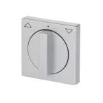 1740-83 POKRYWA Z POKRĘTŁEM I NADRUKIEM DO WYŁĄCZNIKA/PRZYCISKU ŻALUZJOWEGO. -FUTURE-ALUMINIOWO SREBRNY