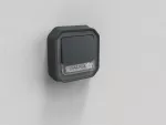NOWE PLEXO - PRZY. NO/NC PODŚWI. Z UCHWYT ETY. PODTYNK. 10A- 250V~ ANTRACYT