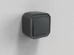 NOWE PLEXO - PRZYCISK JEDNOBIEGUNOWY KOMPLET NATYNKOWY 10 A - 250 V~ ANTRACYT