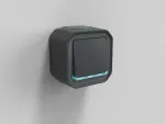 NOWE PLEXO - PRZY. JEDNOBIEGUNOWY Z PODŚWIETL. KOMPLET NATYNK.10A-250V~ ANTRACYT