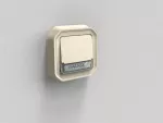 NOWE PLEXO - PRZY. NO/NC PODŚWI. Z UCHWYT ETY. PODTYNK. 10A- 250V~ PIASKOWY