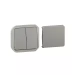 NOWE PLEXO - ŁĄCZNIK TYP TRANSFORMER MECHANIZM 10 AX - 250 V~ SZARY