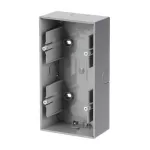 1702-83 ADAPTER NADTYNKOWY 2-KROTNY OBUDOWA DO MECHANIZMÓW I POKRYW Z RAMKAMI. -FUTURE-ALUMINIOWO SREBRNY