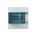 65P08X12 obudowa szara n/t, 8M, IP65, 63A, II klasa, 250x232x155mm (WxSxG) | szyny DIN | drzwi transparentne | brak N+PE