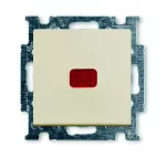 2006/6 UCK-92-507 WYŁĄCZNIK Z KLAWISZEM SCHODOWY Z ZACISKIEM N, Z LAMPKĄ NEONOWĄ. | Basic55 kremowy