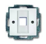 2561-94-507 POKRYWA Z PIERŚCIENIEM NOŚNYM DO 1 ZŁĄCZA MODULAR JACK. | Basic55 biały alpejski