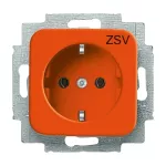 20 EUC-14-212-102 GNIAZDO SCHUKO Z NADRUKIEM Z SZYBKOZŁĄCZAMI. Z UZIEMIENIEM , 2P+E. -BUSCH-DURO-KOŚĆ SŁONIOWA
