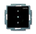 20 EUC/DV-95-507 GNIAZDO SCHUKO Z NADRUKIEM „DATA” Z SZYBKOZŁĄCZAMI. Z UZIEMIENIEM , 2P+E | Basic55 czarny château