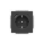 20 EUCB2USBAC-81-500 | gn. Schuko USB A+C | future linear 81 antracyt